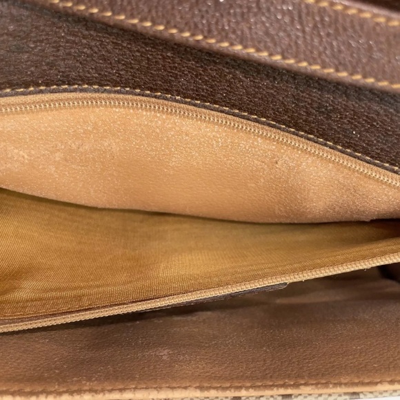 GUCCI GG Supreme Horse Bit Brown Clutch & Crossbody Bag Two Tone Hardware EUC - Picture 13 of 16